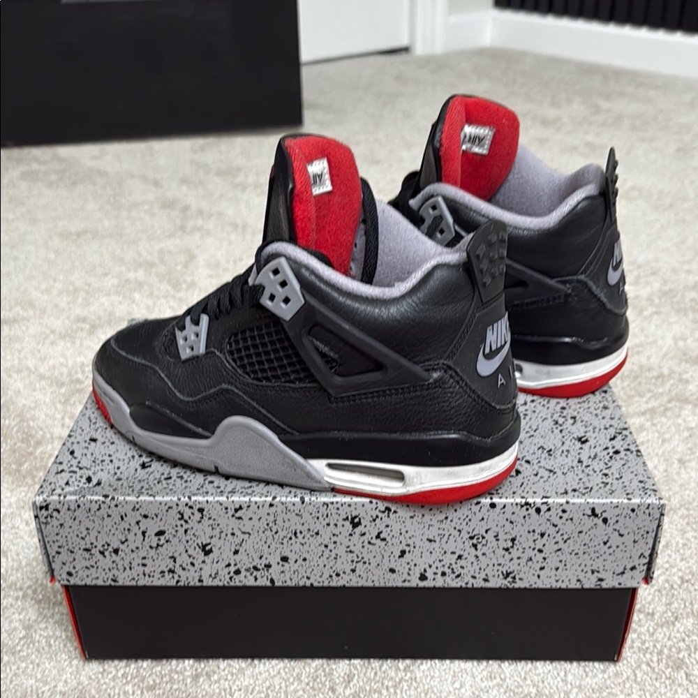 Nike Air Jordan Black Red Gray Sneakers - Picture 6 of 10
